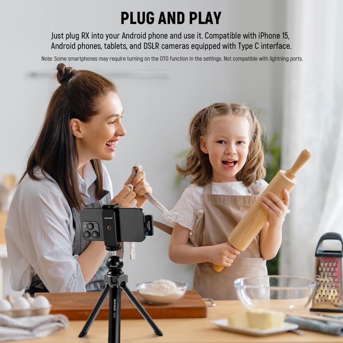 Проф. безжична система. Безжичен микрофон. Type C. Влог