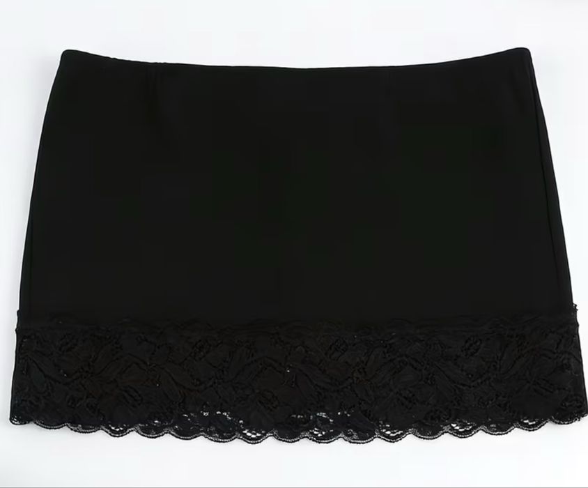 мини-юбка с кружевом