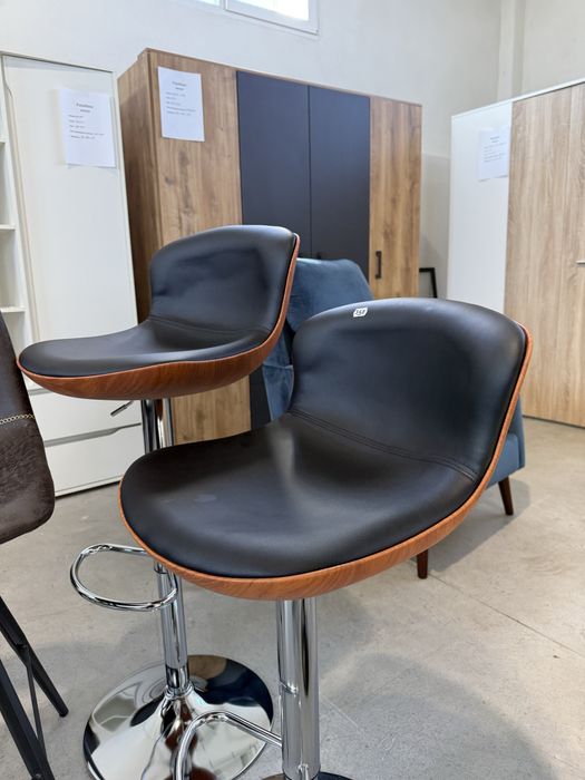 Scaune de bar premium negre, disponibile mai multe bucati