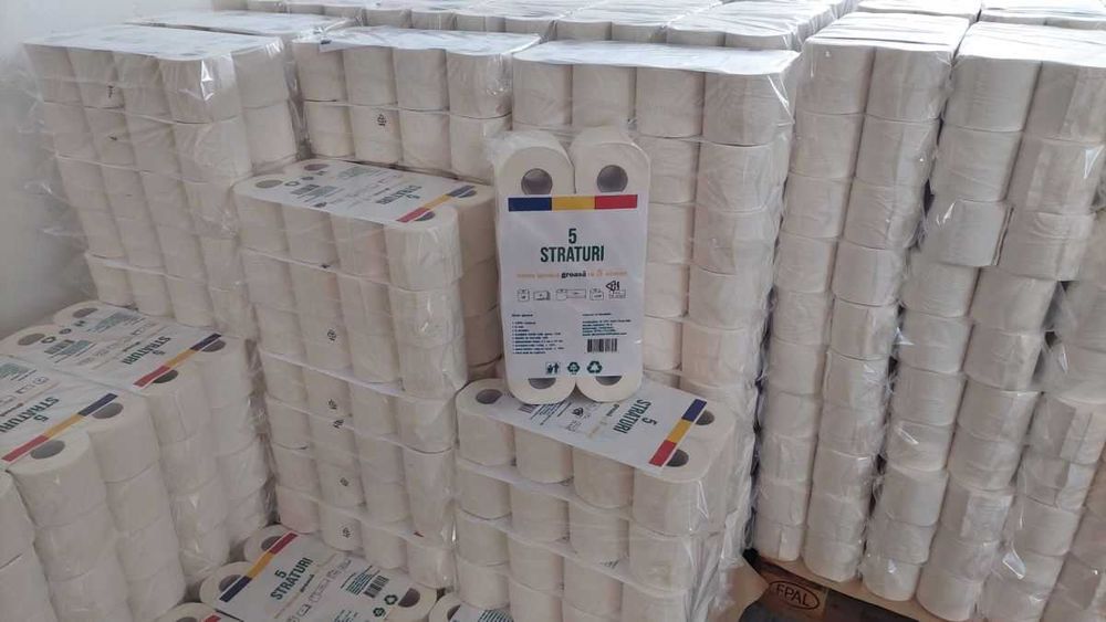 Hartie igienica 5 STRATURI 100% celuloza,pret de producator