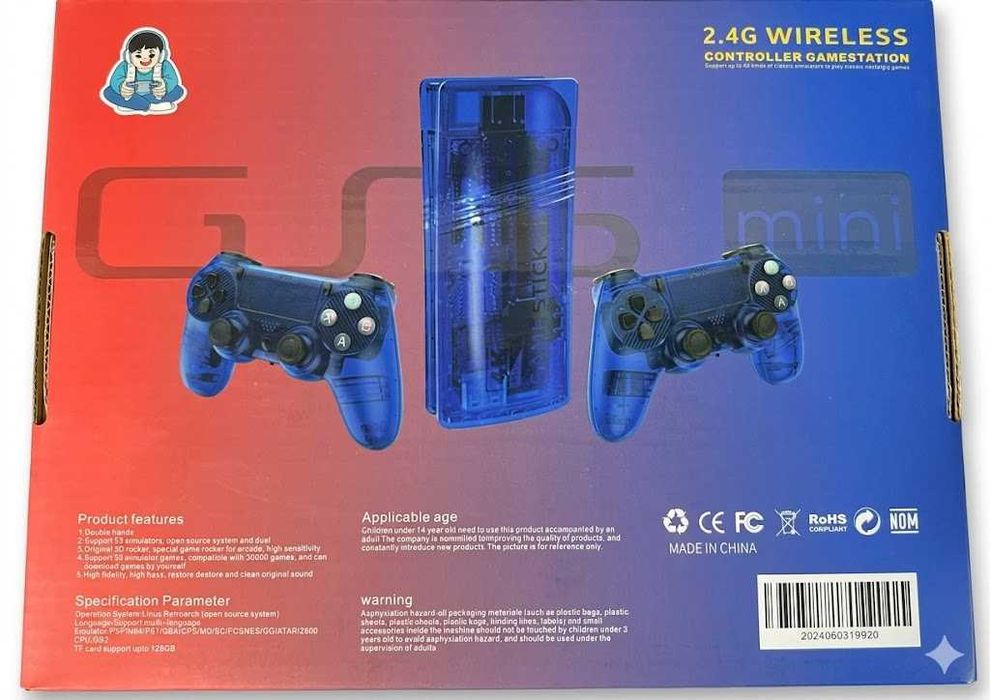 Игровая приставка Game Stick GS5 Mini  / 3D PSP o'yinlar / 2 pulta