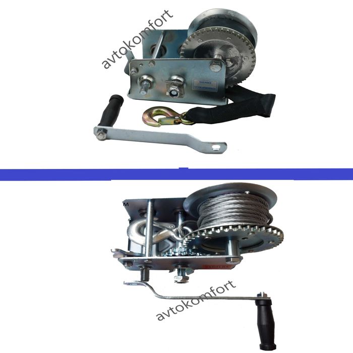Ръчна Лебедка За Джип Платформа 2000/3000 Либри С Колан Или Въже
