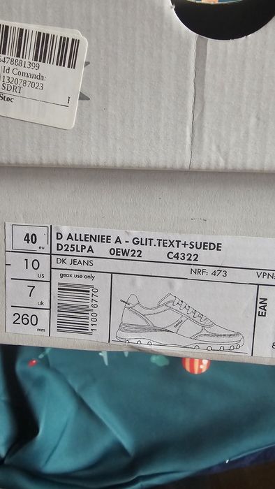 Sneakers Geox piele intoarsa camel, 39