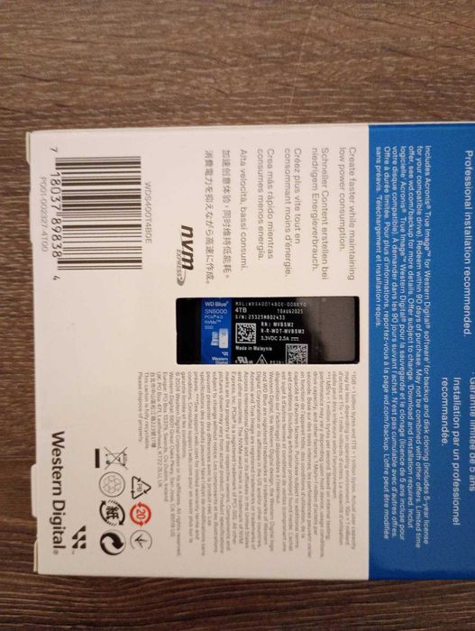 SSD 4TB WD Blue SN5000, nou, sigilat, in garantie