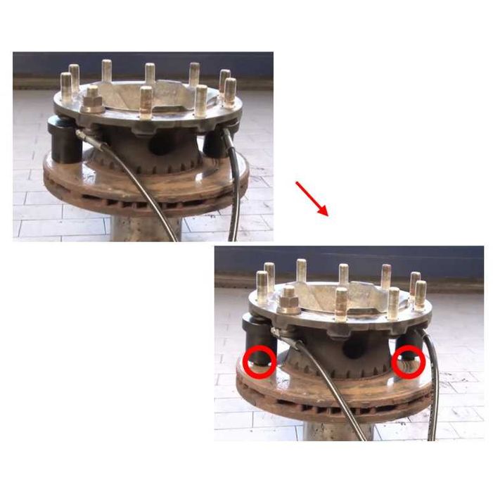 Presa hidraulica pentru demontat disc frana camion, 14 tone