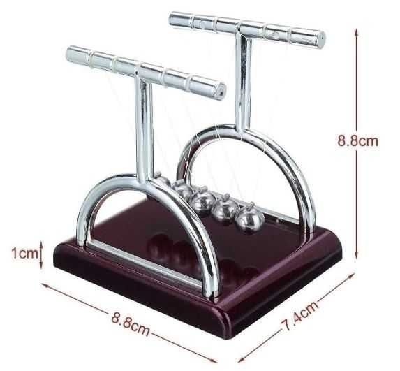 ЛЮЛКА НА НЮТОН.ПЕРПЕТУУМ МОБИЛЕ ЛЮЛКАТА NEWTON'S CRADLE. БЛЪСКАЩИ МЕТАЛНИ ТОПЧЕТА.НАУЧНА ИГРАЧКА. ФИЗИКА ЗА ДЕЦА. ОБРАЗОВАТЕЛНА ИГРА АНТИСТРЕС ТОПЧЕТА