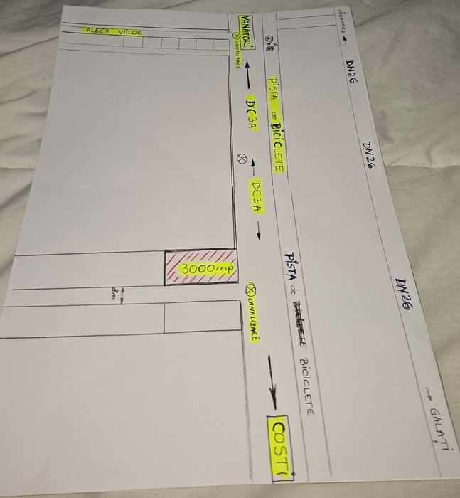 Teren 1000 mp  Vânători, 38 euro/mp ușor negociabil