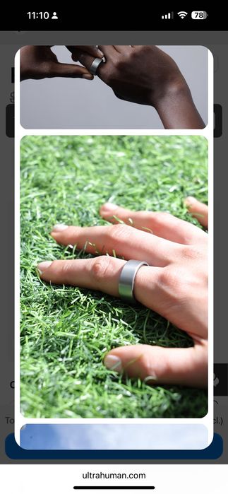 Новый Ultrahuman Ring AIR — Размер 9, Raw Titanium