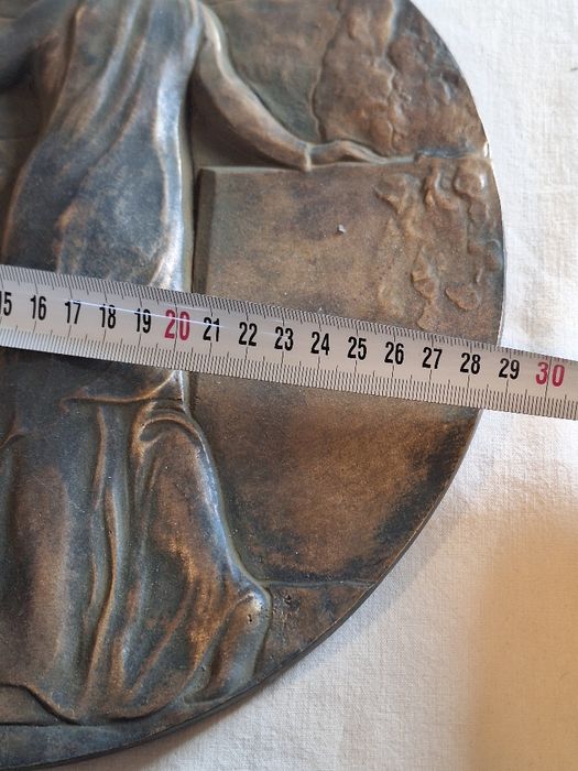 Старинна месингова плоча 2кг