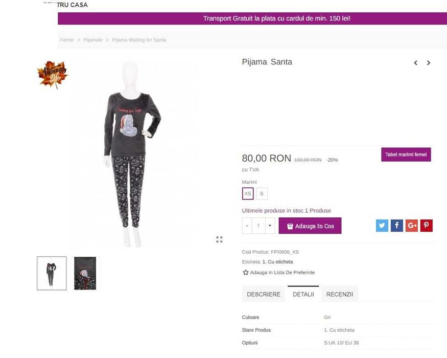 Pijamale pufoase (cocolino) marimea 56 / 58, 3XL / 4XL