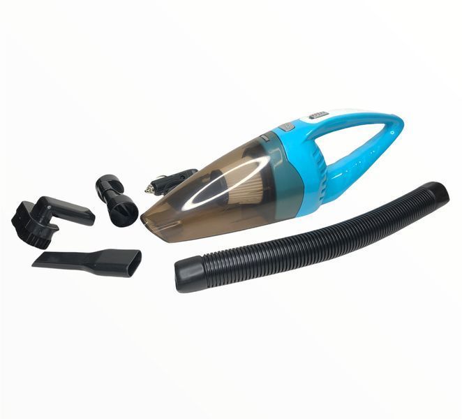 Прахосмукачка за Автомобил с Филтър и 4 накрайници- 12V, 80W - СИН