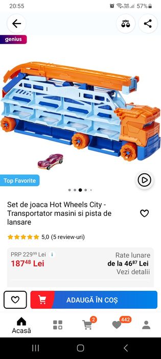 Vând tir hot wheels city