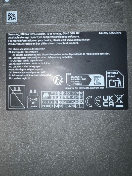 Samsung galaxy S25 Ultra titanium black