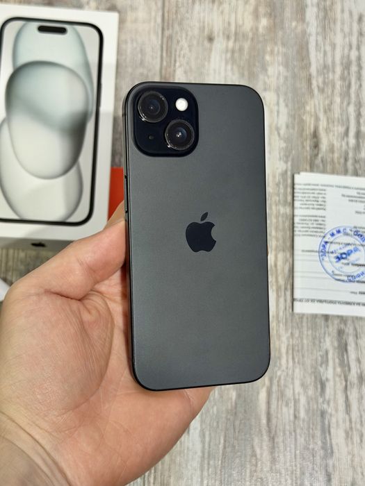 Iphone 15 128 GB - 100 % Battery Health Black Отличен