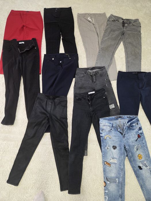 Lot pantaloni dama S-M,diferite marci,Zara,H&M,Brescha,Stradivarius