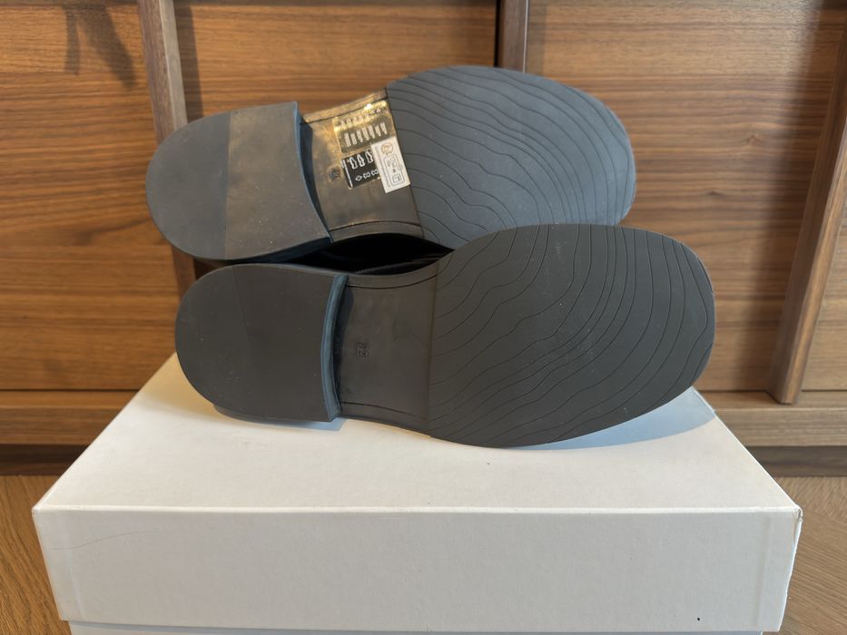 COS Pantofi Derby din piele cu vârf pătrat