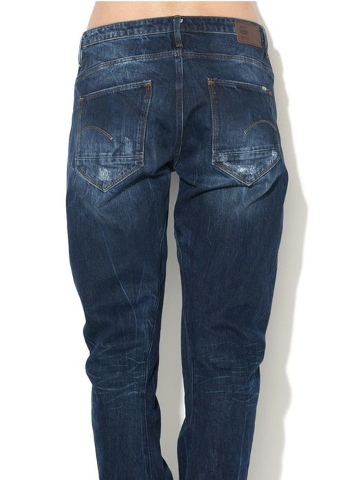 Дамски дънки  G-STAR Boyfriend със захабен ефект, Тъмносин, W23-L32