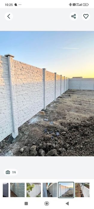 Vând gard din beton