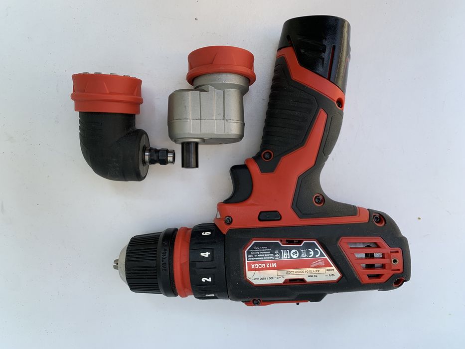 Milwaukee M12 BDDX/ винтоверт с 3 бързо сменяеми глави/+ батерия 2ah.,