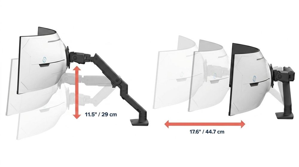 [VÂND] Braț pentru monitoare grele : Ergotron HX, versiune nativă VHD (Very Heavy Duty) - Stare : SIGILAT– culoare :  NEGRU (Cod: 45-647-224)