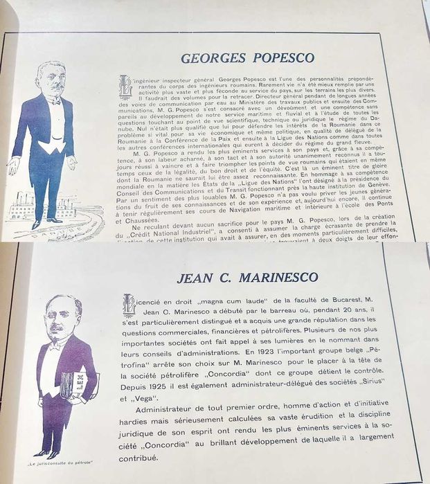 F257-I-Album rar Romania veche-PETROLUL NOSTRU 1928 cu AUTOGRAF Romania petroliera. 66 Siluete ale oamenilor de seama din domeniu.