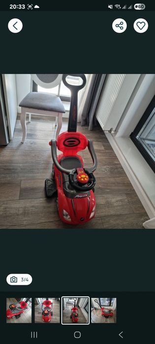 Vând mașinuță cu maner