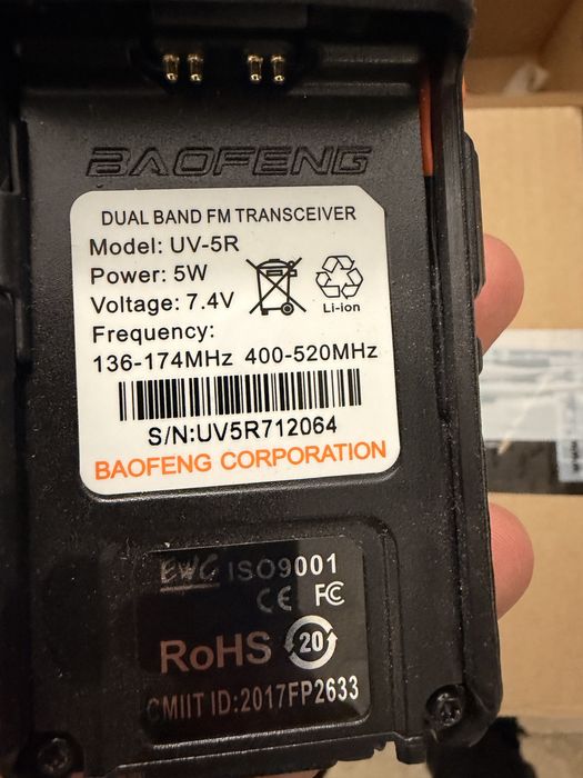 Statie noua baofeng uv-5r fara acumulator