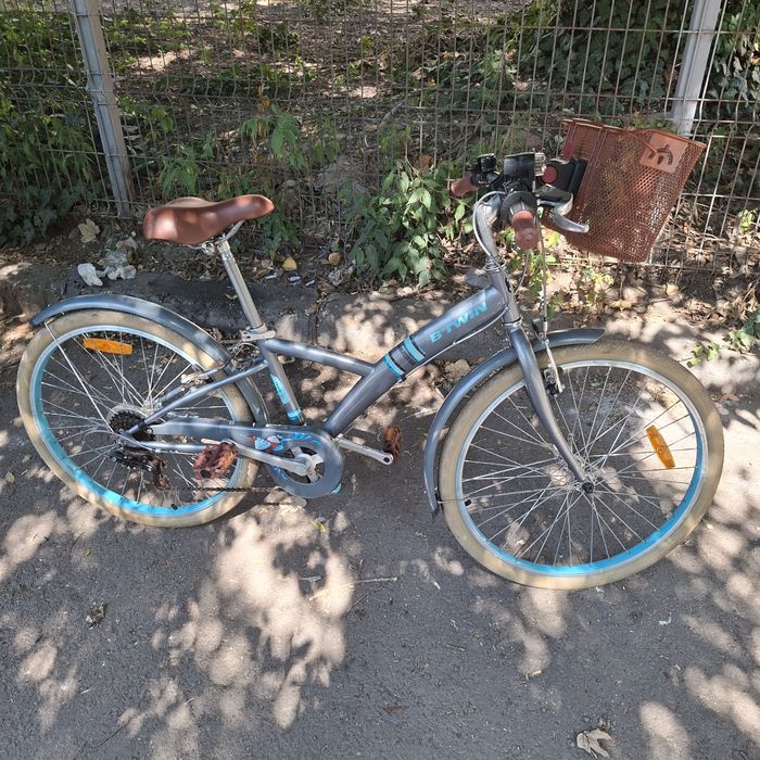Biciclera copii BTWIN 24 inch  gri