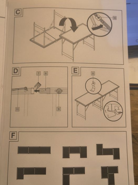 Mese Parksside pliabile targuri / expozitii / gradina / evenimente