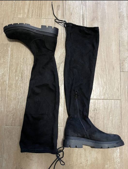 Дълги велурени ботуши