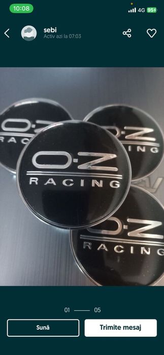 Oz - set 4 capace pentru jante aliaj