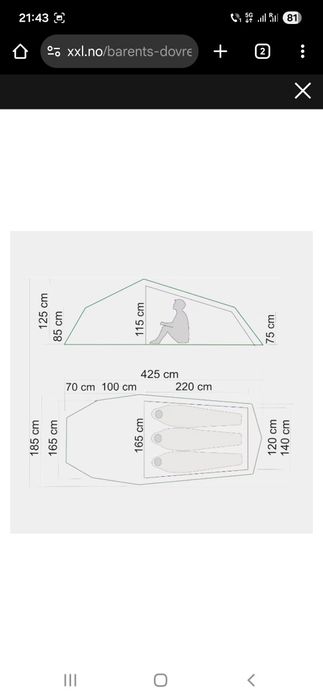 Cort de 3 persoane Barents Dovrefjell 3 Ultralight