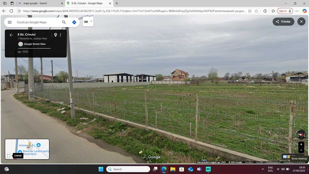 Teren intravilan 1Decembrie Crinului nr.8 utilitati apa, gaze, curent!