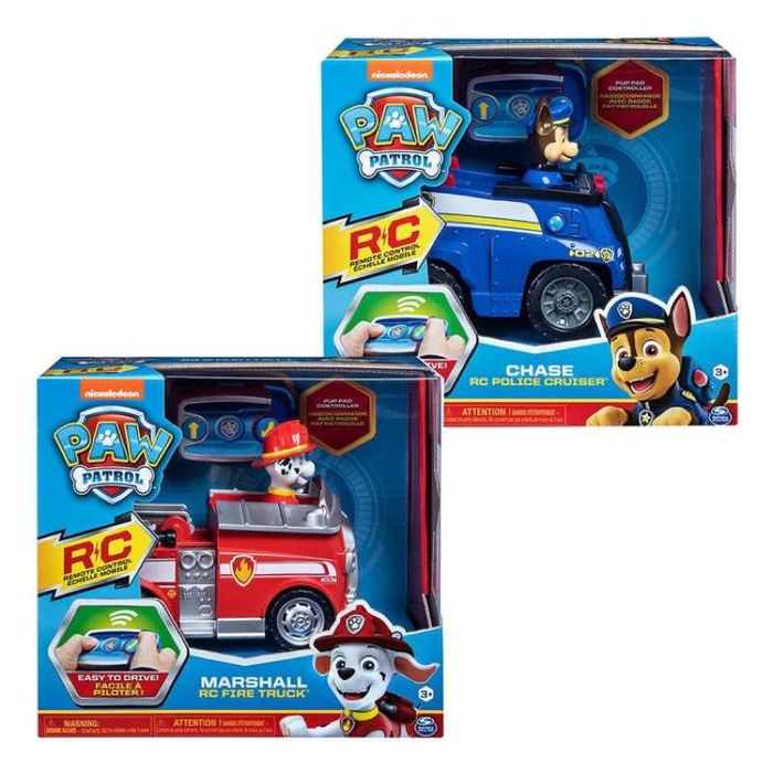 Кола с дистанционно Spin Master Paw Patrol Чейс Маршал - 2вида