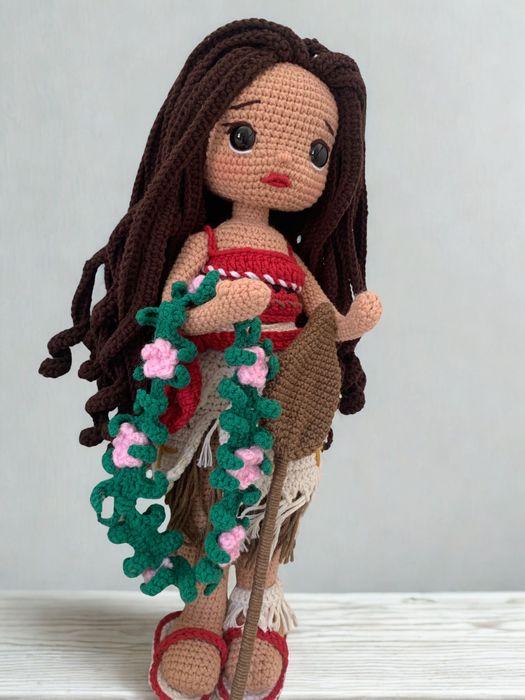 Плетена кукла “Смелата Ваяна” / Moana 35см