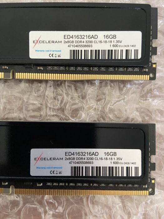 16GB RAM DDR4 dual channel 3200mhz