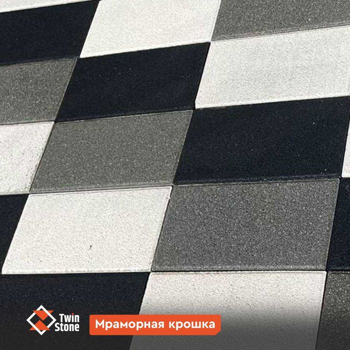 Брусчатка из мраморной крошки "промывка" 200х400х60