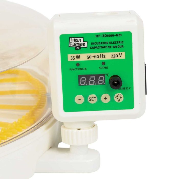 Incubator electric Micul Fermier cu capacitate variabilă, 35–105 ouă