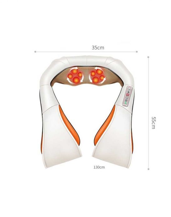Шиацу 4D масажор за врат гръб плешки и рамене с функция затопляне