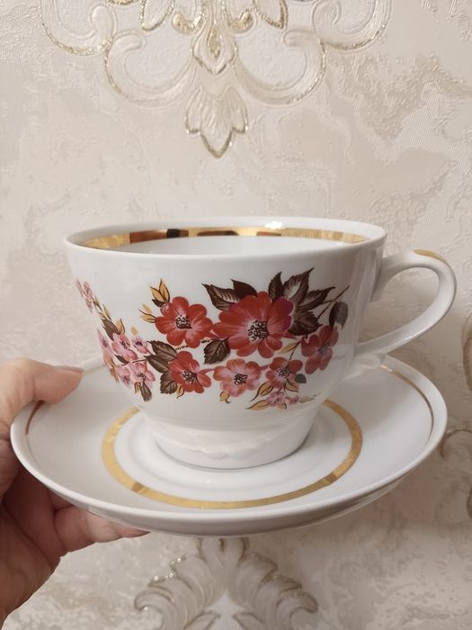 Чайные пары- гиганты. Винтаж. 450 мл.