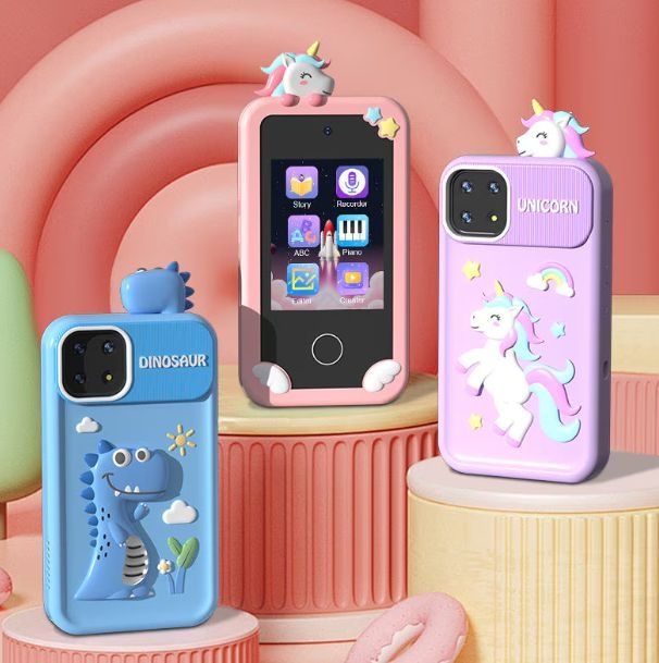 Детски смартфон с калъф еднорог/динозавър - различни цветове -50% + ПОДАРЪК !
