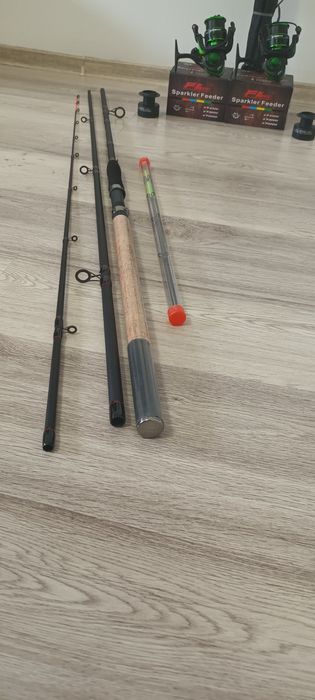 SET 2 Feedere FL Aqua Feeder 3.60 + 2 Mulinete FL Sparkler 5000