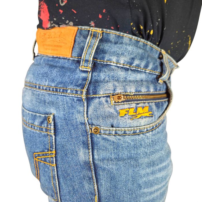 FLM Мъжки текстилни мото дънки | W32/L34 | КАТО НОВИ