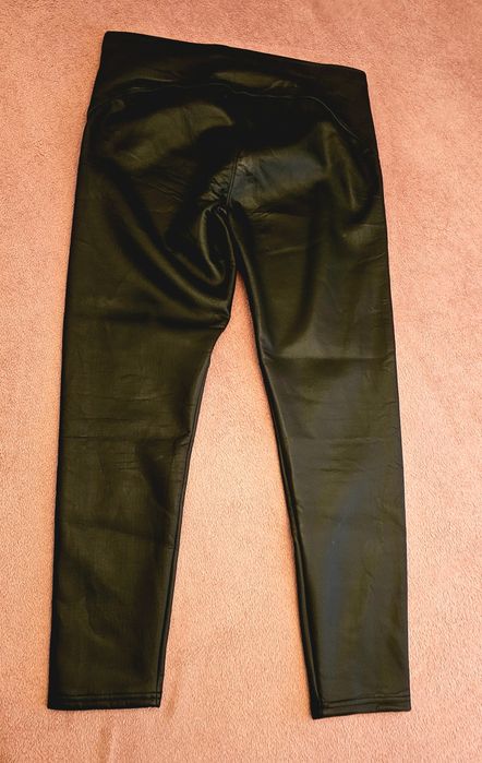 Pantaloni imitatie piele captusiti elastici  4XL - 5XL