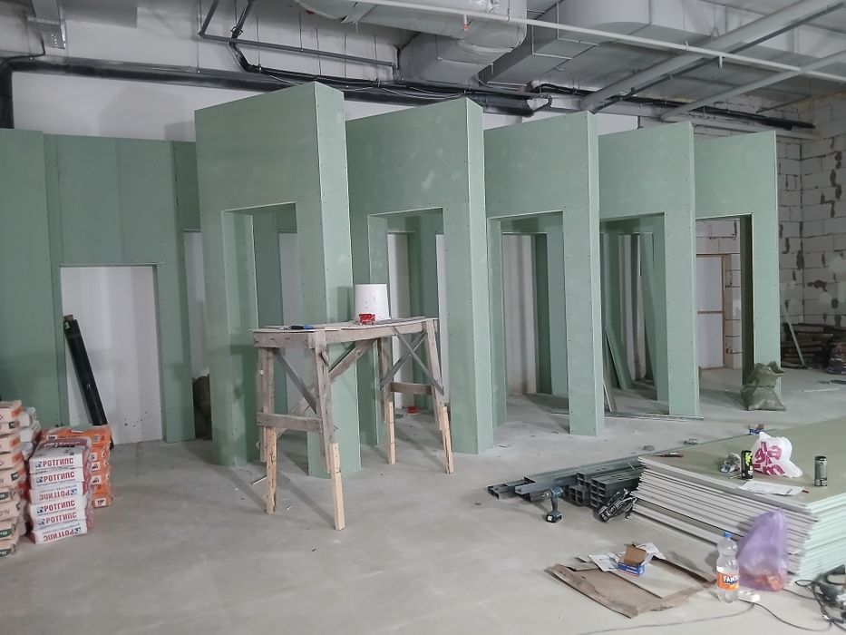 Гипсокортон, ламинат, обой, линолеум