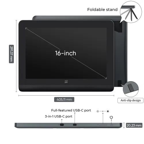 Tabletă grafică Xp-Pen Artist 16 Pro (Gen 2)-ca nouă, accesorii extra