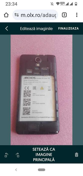 Telefoane Archos color 50 3G display uri sparte dar încă se mai aprind