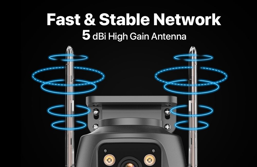 Camere video smart originale color noaptea AI calitate 4K cu 2 lentile