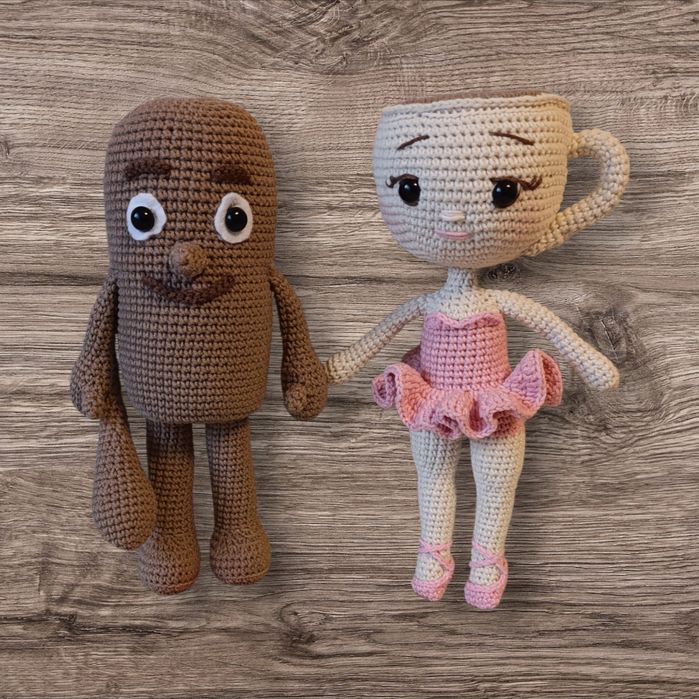 Балерина Капучина и Тунг Тунг Сахур- плетена играчка.