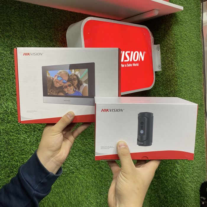 Комплект домофон HIKVISION для участка с замком